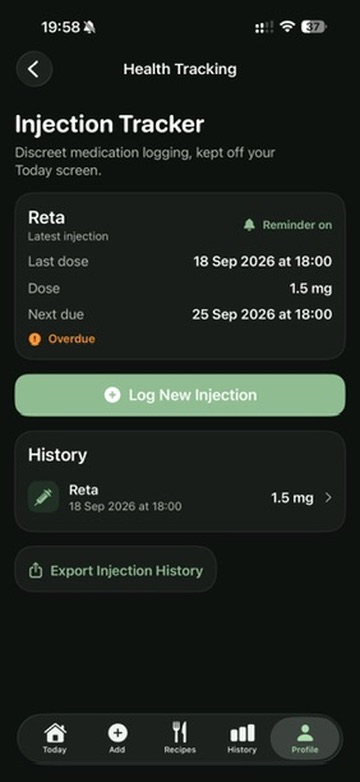 JoSo optional private injection tracking