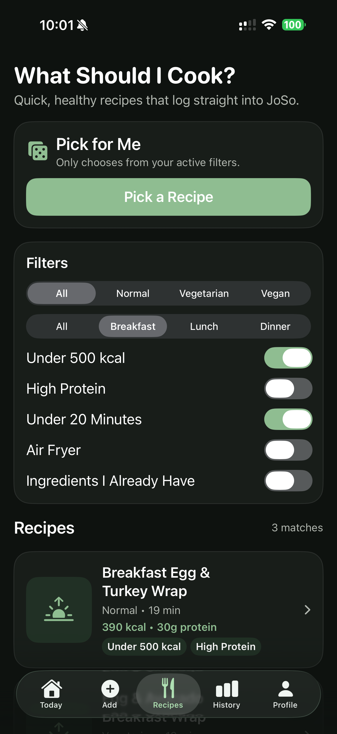 JoSo recipe picker